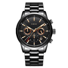 Load image into Gallery viewer, LIGE Stainless Steel Men's Watch