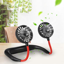 Load image into Gallery viewer, 2-in-1 Hanging and Desktop Standing 360 Degree Adjustable Rechargeable Portable Neck Fan_1