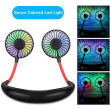 Load image into Gallery viewer, 2-in-1 Hanging and Desktop Standing 360 Degree Adjustable Rechargeable Portable Neck Fan_8