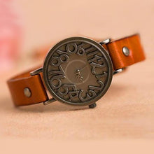Load image into Gallery viewer, shsby New vintage Digital hollow Genuine Cow Leather strap watch