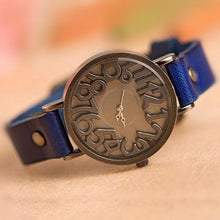 Load image into Gallery viewer, shsby New vintage Digital hollow Genuine Cow Leather strap watch