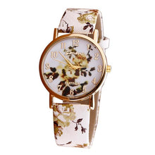 Load image into Gallery viewer, Luxury Flower Patterns Leather Band Analog Quartz Watch