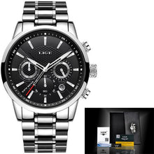 Load image into Gallery viewer, LIGE Stainless Steel Men's Watch