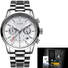 Load image into Gallery viewer, LIGE Stainless Steel Men's Watch