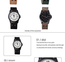 Load image into Gallery viewer, Men&#39;s Leather Strap watch

