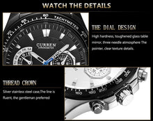 Load image into Gallery viewer, Curren quartz Black Men&#39;s watch
