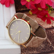 Load image into Gallery viewer, New women Checkers Faux lady dress watch
