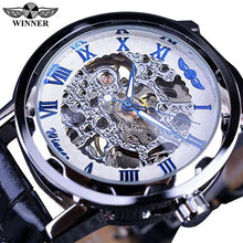 Load image into Gallery viewer, [Men] Winner Black Gold Clock Relogios Skeleton Watch
