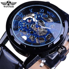 Load image into Gallery viewer, [Men] Winner Black Gold Clock Relogios Skeleton Watch
