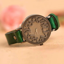 Load image into Gallery viewer, shsby New vintage Digital hollow Genuine Cow Leather strap watch
