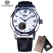 Load image into Gallery viewer, Winner Blue Ocean Geometry Design Transparent Skeleton Dial Mens Watch
