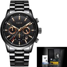 Load image into Gallery viewer, LIGE Stainless Steel Men&#39;s Watch
