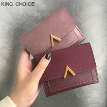 Load image into Gallery viewer, [Women] Matte Leather Small Wallet
